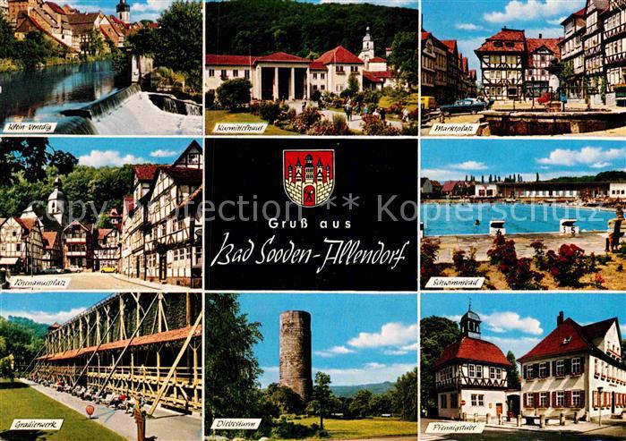 Bad Sooden-Allendorf Klein-Venedig Rhenanusplatz Diebesturm Gradierwerk Marktpla