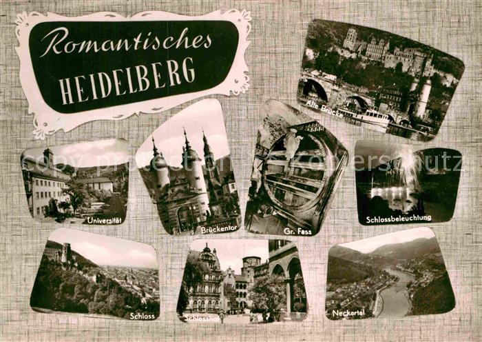 Heidelberg Neckar Brueckentor Schloss Universitaet