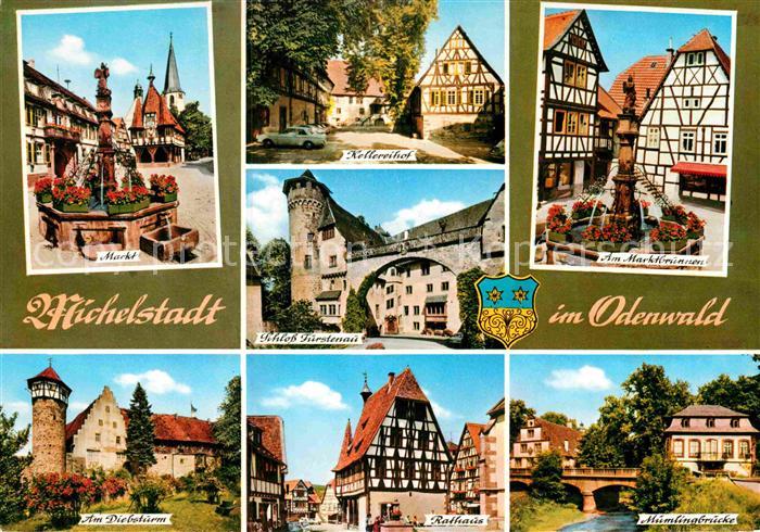 Michelstadt Markt Schloss Fuerstenau Rathaus