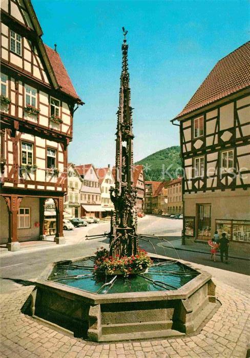 Urach Bad Gotischer Marktbrunnen Marktplatz