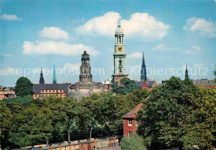 HAMBURG  CITY Michaeliskirche Bismarkdenkmal