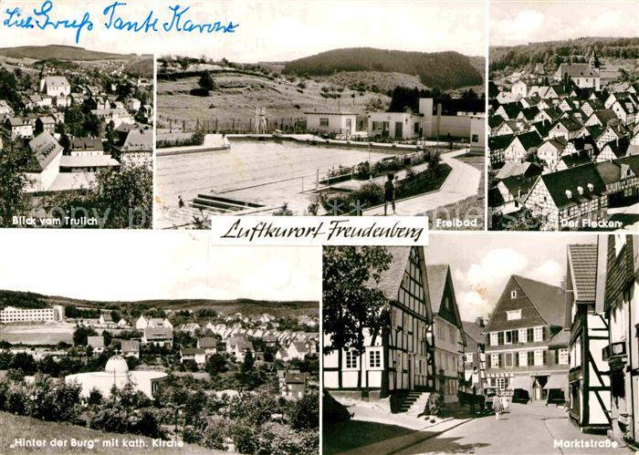 Freudenberg Westfalen Marktstrasse Hinter der Burg katholische Kirche