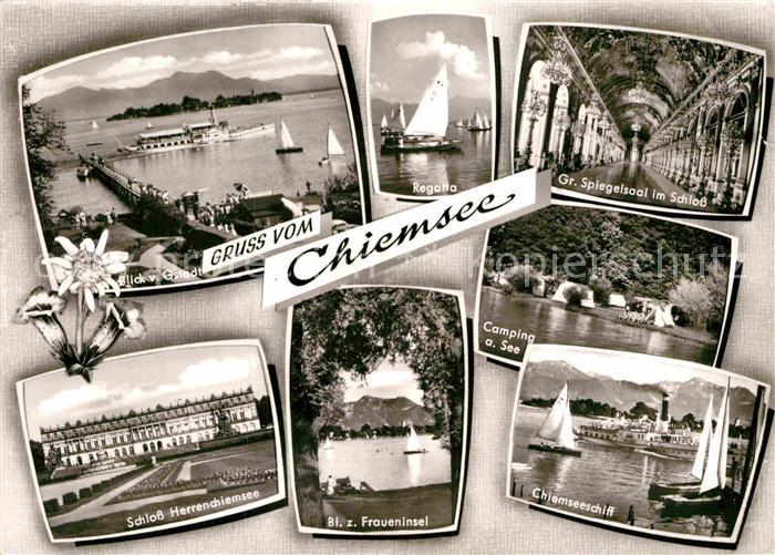 Prien Chiemsee Regatta Gr. Spiegelsaal Schloss Herrenchiemsee Fraueninsel