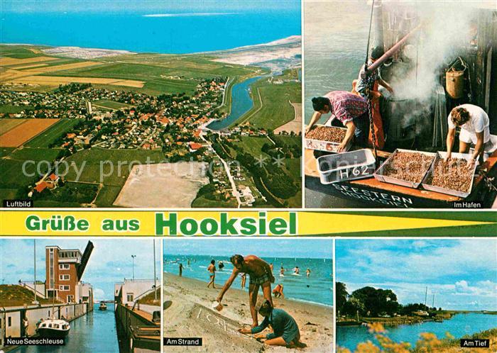 Hooksiel Nordseebad Hafen Strand Neue Seeschleuse Fliegeraufnahme