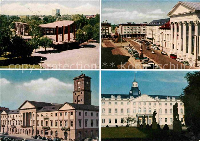 Karlsruhe Baden Schwarzwaldhalle Marktplatz Rathaus Schloss