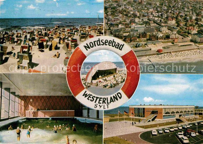 Westerland Sylt Strand Fliegeraufnahme Musikpavillon