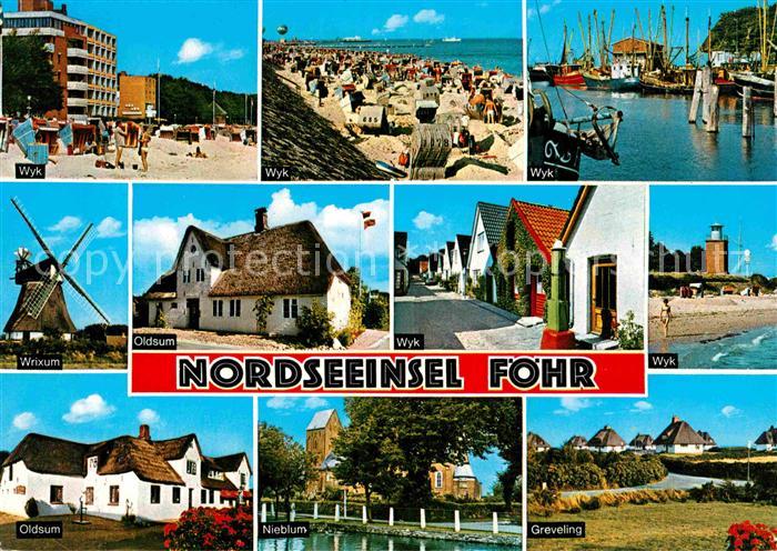 Wyk Foehr Hafen Strand Greveling Nieblum Oldsum Wrixum