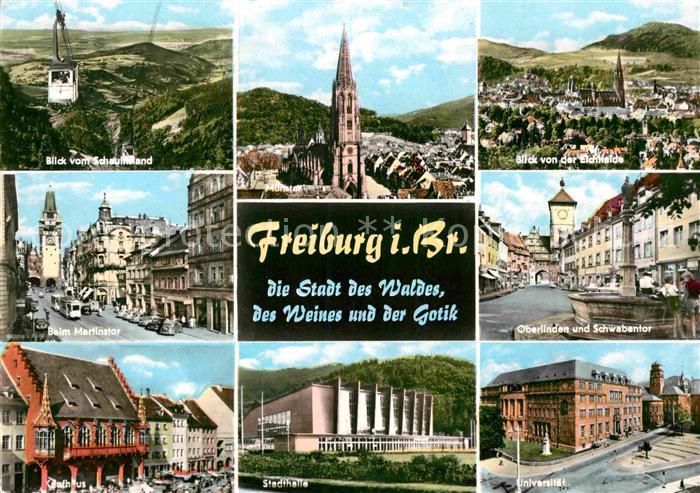 Freiburg Breisgau Muenster Oberlinden Schwabentor Martinstor Universitaet