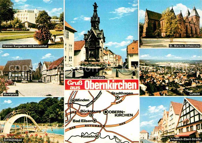 Obernkirchen St.-Marien-Stiftskirche Fliegeraufnahme Friedrich-Ebert-Strasse Mar