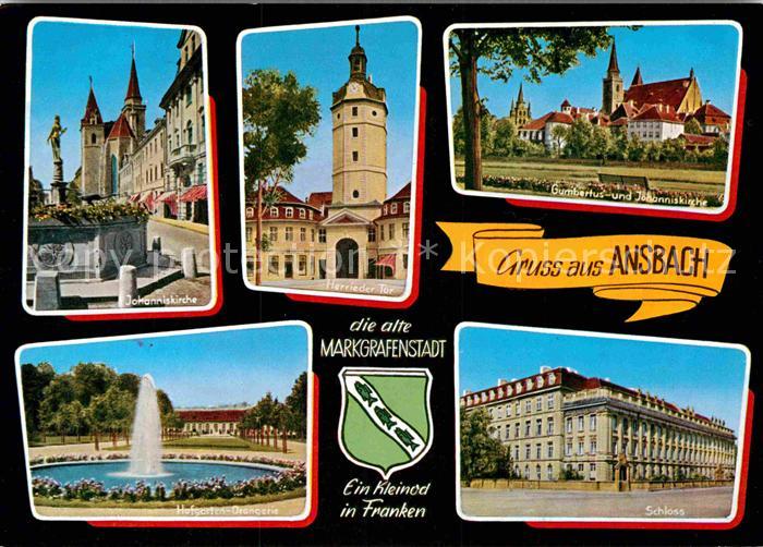 Ansbach Mittelfranken Johanniskirche Herrieder Tor Gumbertus- Johanniskirche Sch