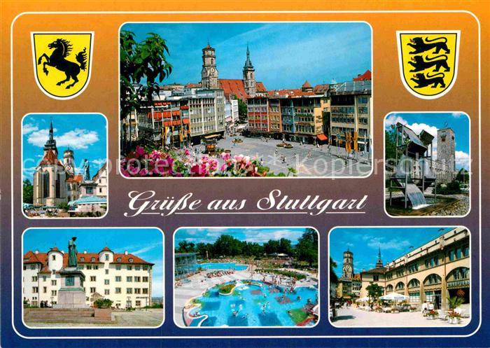 STUTTGART  CITY Denkmal Schwimmbad Kirche