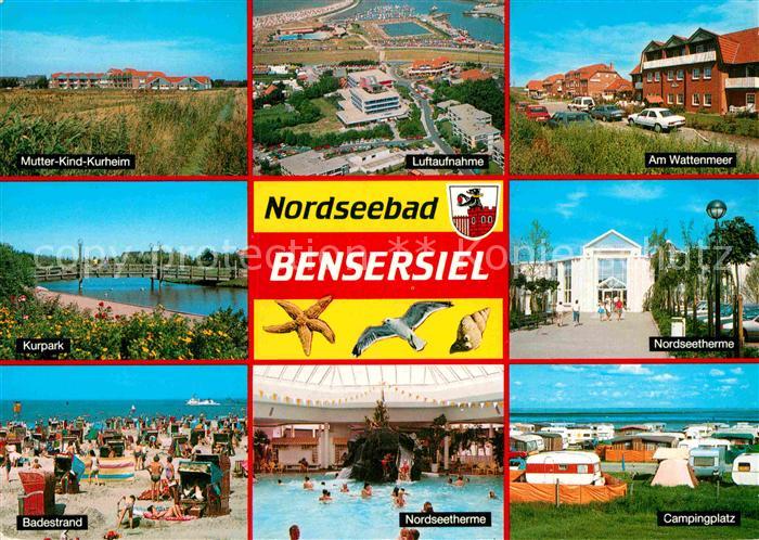 Bensersiel Fliegeraufnahme Campingplatz Mutter-Kind-Kurheim Wattenmeer