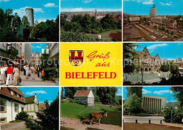 BIELEFELD  CITY Turm Gebaeude Strassenansicht Esel