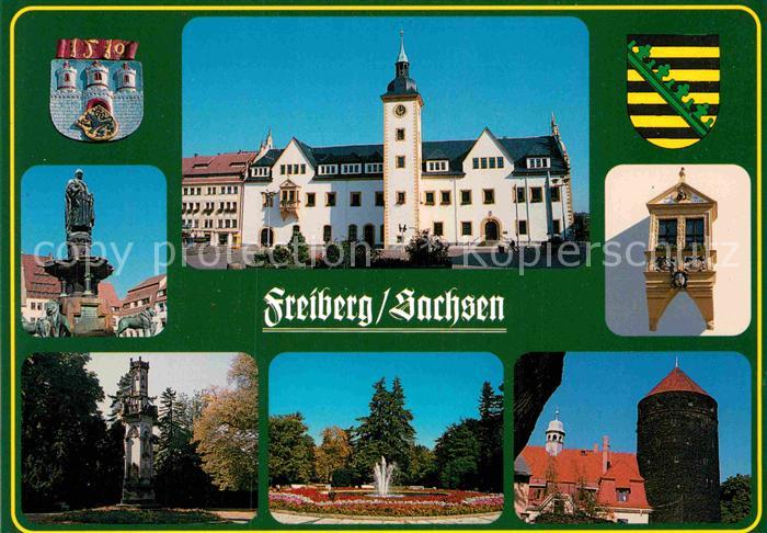 Freiberg Sachsen Rathaus Obermarkt Denkmal Otto des Reichen Donatsturm