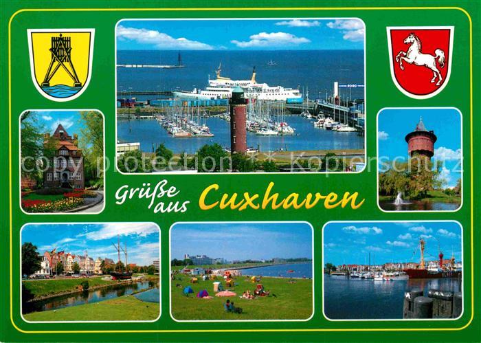 Cuxhaven Nordseebad Wasserturm Leuchtturm Hafen
