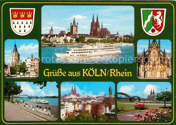Koeln Rhein Schiff Bruecke Muenster