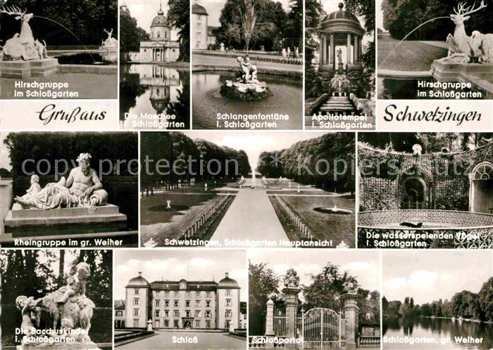 Schwetzingen Schloss Hirschgruppe Schlossgarten Apollotempel
