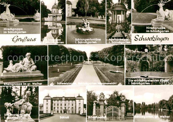 Schwetzingen Schlossgarten Hirschgruppe Apollotempel