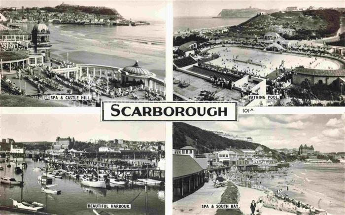 Scarborough  Yorkshire UK Spa Castle Hill Bathing Pool Harbour South Bay