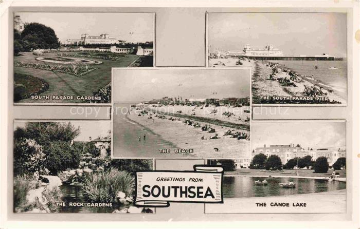 SOUTHSEA Portsmouth UK South Parade Gardens Beach Pier Rock Gardens Canoe Lake