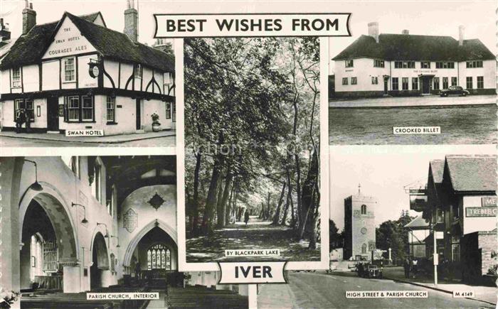 Iver Buckinghamshire UK Swan Hotel near Blackpark Lake Crooked Billet Parish Chu