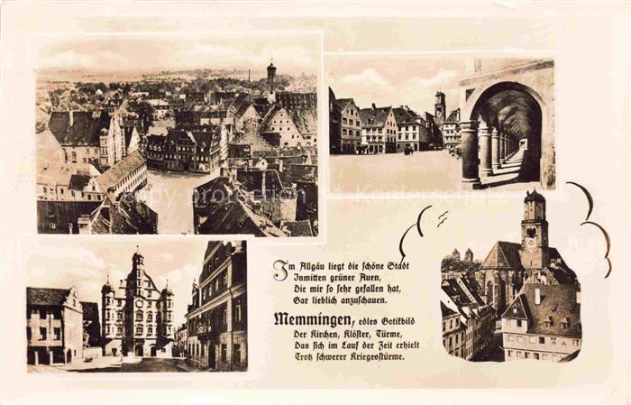 Memmingen Bayern Stadtpanorama Motive Stadtzentrum Kirche