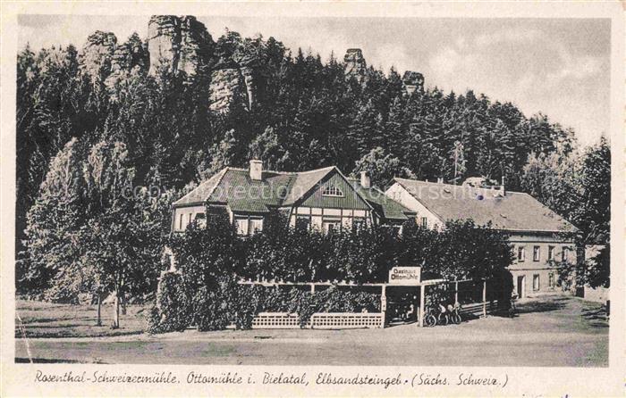 Ottomuehle Bielatal Pirna Sachsen Gasthaus Rosenthal-Schweizermuehle Elbsandstei