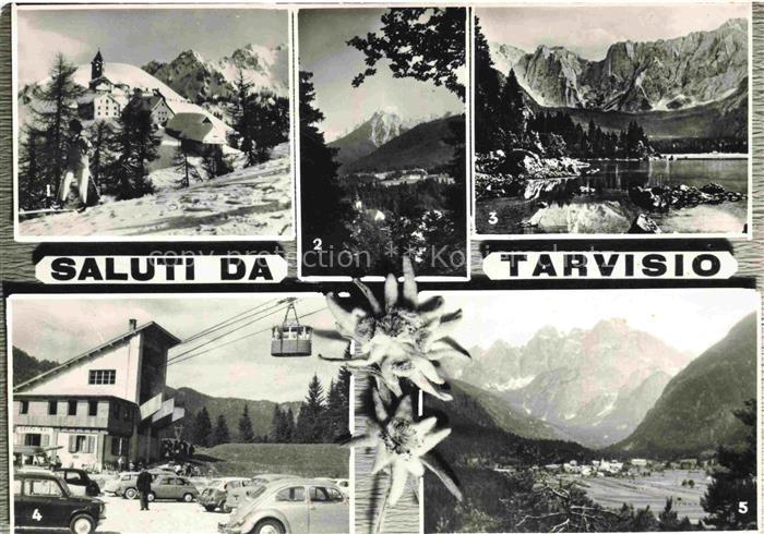 Tarvisio 751m Udine IT Teilansichten Panorama Alpen Bergbahn Edelweiss