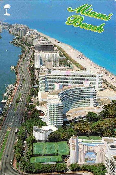 Miami Beach Florida USA Florida Impressions Fontainebleau Hilton Hotel aerial vi
