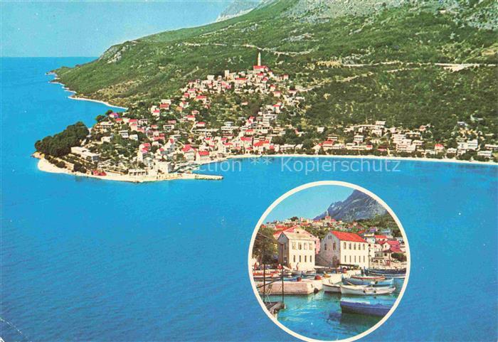 Igrane Makarska Croatia Fliegeraufnahme Hafen