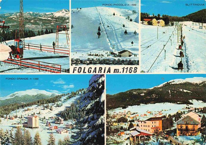 Folgaria Trento IT Panorama Wintersportplatz Alpen Skipisten