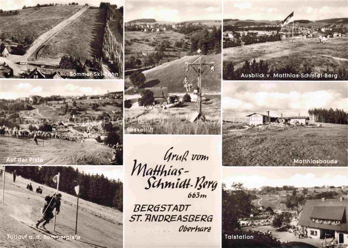 St Andreasberg Harz Niedersachsen Panorama Matthias-Schmidt-Berg Skipisten Sesse