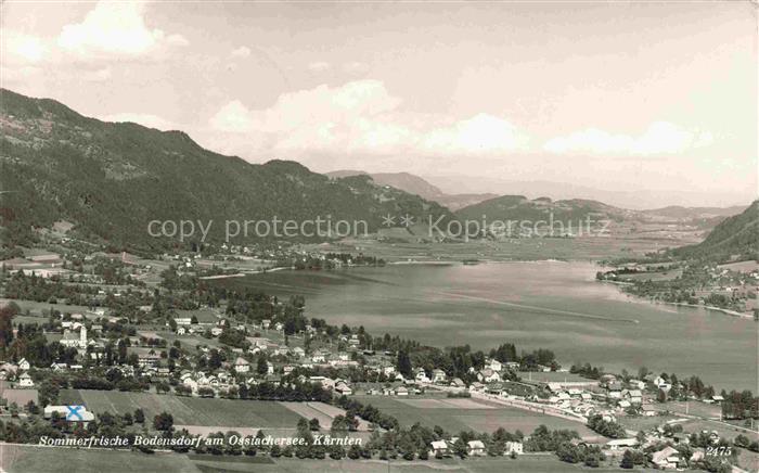 Bodensdorf Ossiacher See Kaernten AT Fliegeraufnahme