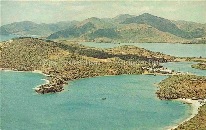 Antigua and Barbuda Islands W.I. West Indies English Harbor Air view