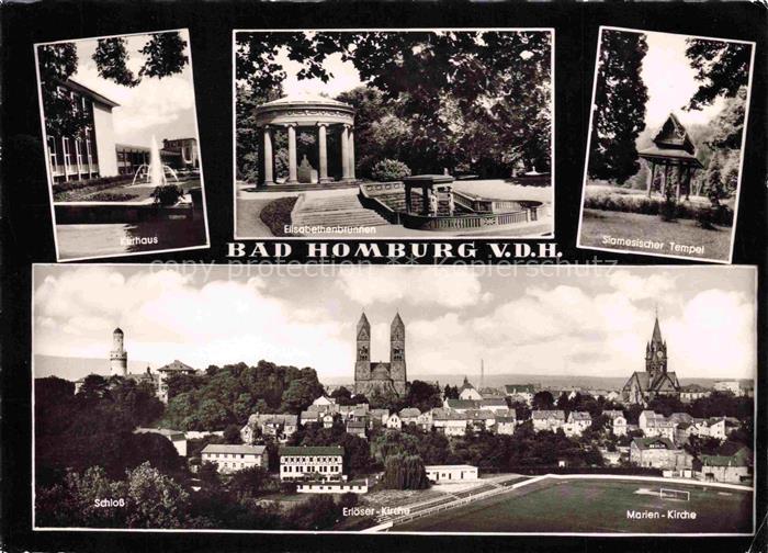 BAD HOMBURG von der Hoehe Hessen Kurhaus Elisabethbrunnen Siamesischer Tempel Sc
