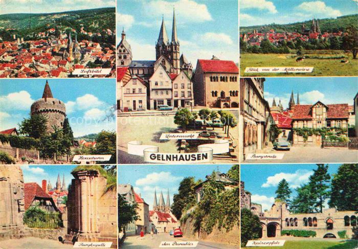 Gelnhausen Hessen Fliegeraufnahme Hexenturm Burgkapelle Untermarkt Am Paradies K