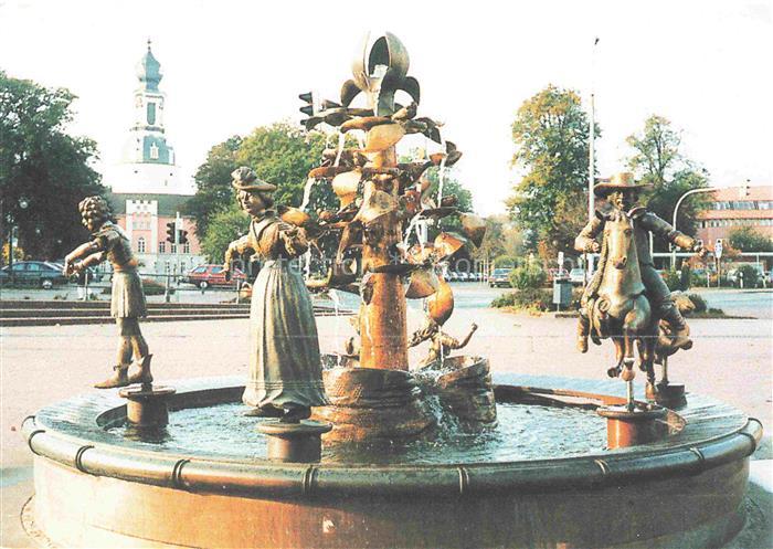 Jever Friesland Niedersachsen Sagenbrunnen Marktplatz