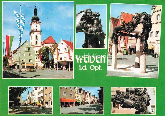 Weiden  Oberpfalz Bayern Kirche Ortspartien Skulptur