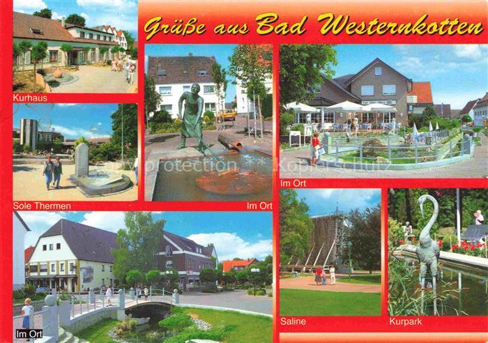 Bad Westernkotten Kurhaus Sole Thermen Skulpturen Ortsmotive Kurpark