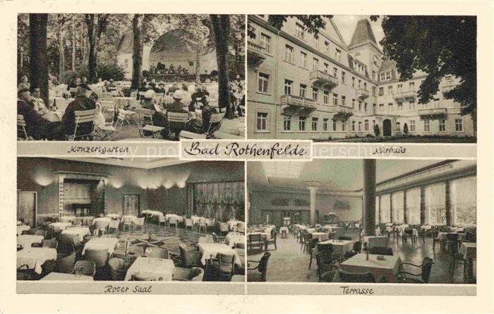 Bad Rothenfelde Osnabrueck Niedersachsen Konzertgarten Kurhaus Roter Saal Terras