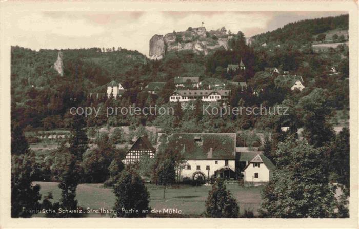 Streitberg Fraenkische Schweiz Wiesenttal Bayern Partie an der Muehle