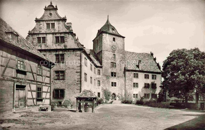Schlitz Hessen Vorderburg mit altem Ziehbrunnen Burgenstadt