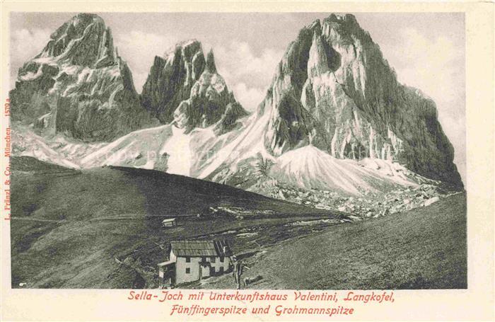 Sellajoch Selva di Val Gardena IT Unterkunftshaus Valentini Langkofel Fuenffinge