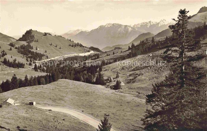Sudelfeld 1130m Bayrischzell Bayern Panorama Alpenstrasse Blick auf Wilden Kaise