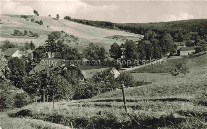 Renthendorf Saale-Holzland-Kreis Thueringen Panorama Blick zu den Friesentaelern