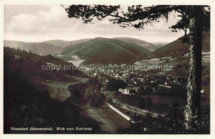 Sitzendorf  Schwarzatal Thueringen Panorama Sorbitztal