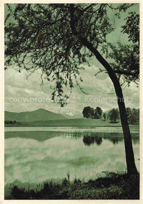 Ostensee GARMISCH-PARTENKIRCHEN Bayern Landschaft Partie am See Alpenblick