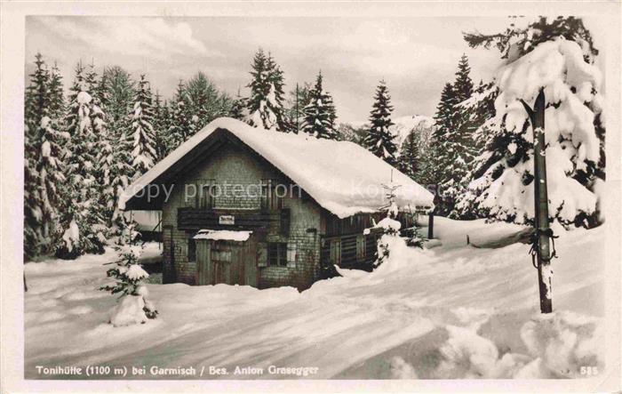 GARMISCH-PARTENKIRCHEN Bayern Tonihuette Berghuette Alpen Winterlandschaft