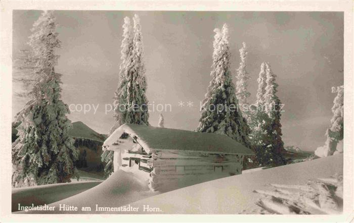 Immenstadt Allgaeu Bayern Ingolstaedter Huette am Immenstaedter Horn Winterlands
