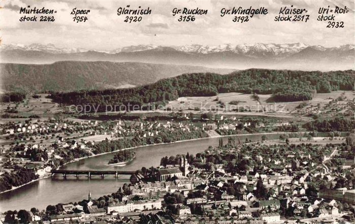 Saeckingen Bad Baden BW Stadtpanorama Alpenkette